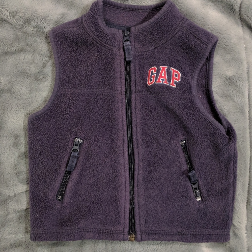 Baby GAP fleece full zip toddler vest 18-24 Mos